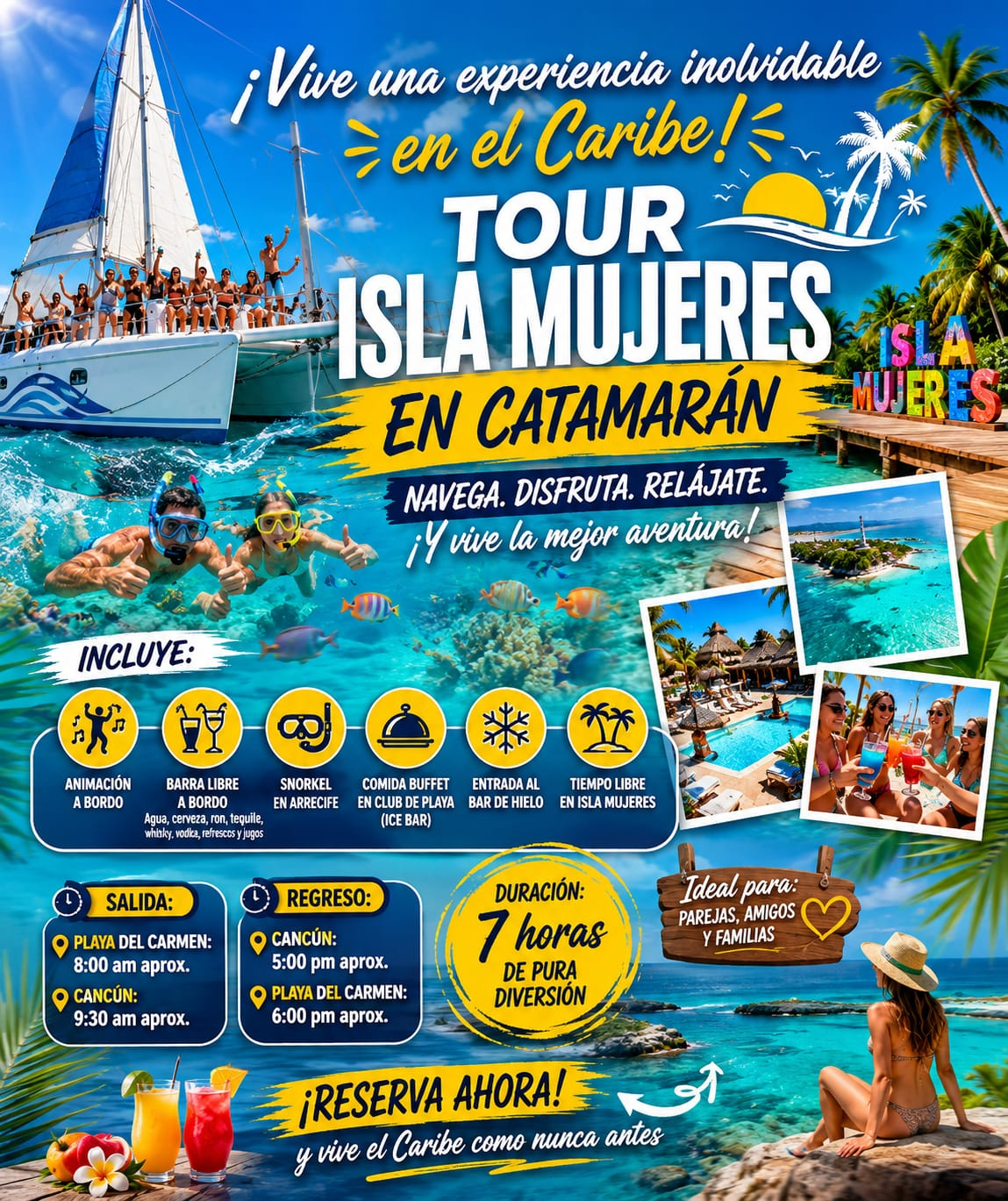 Isla Mujeres by catamaran